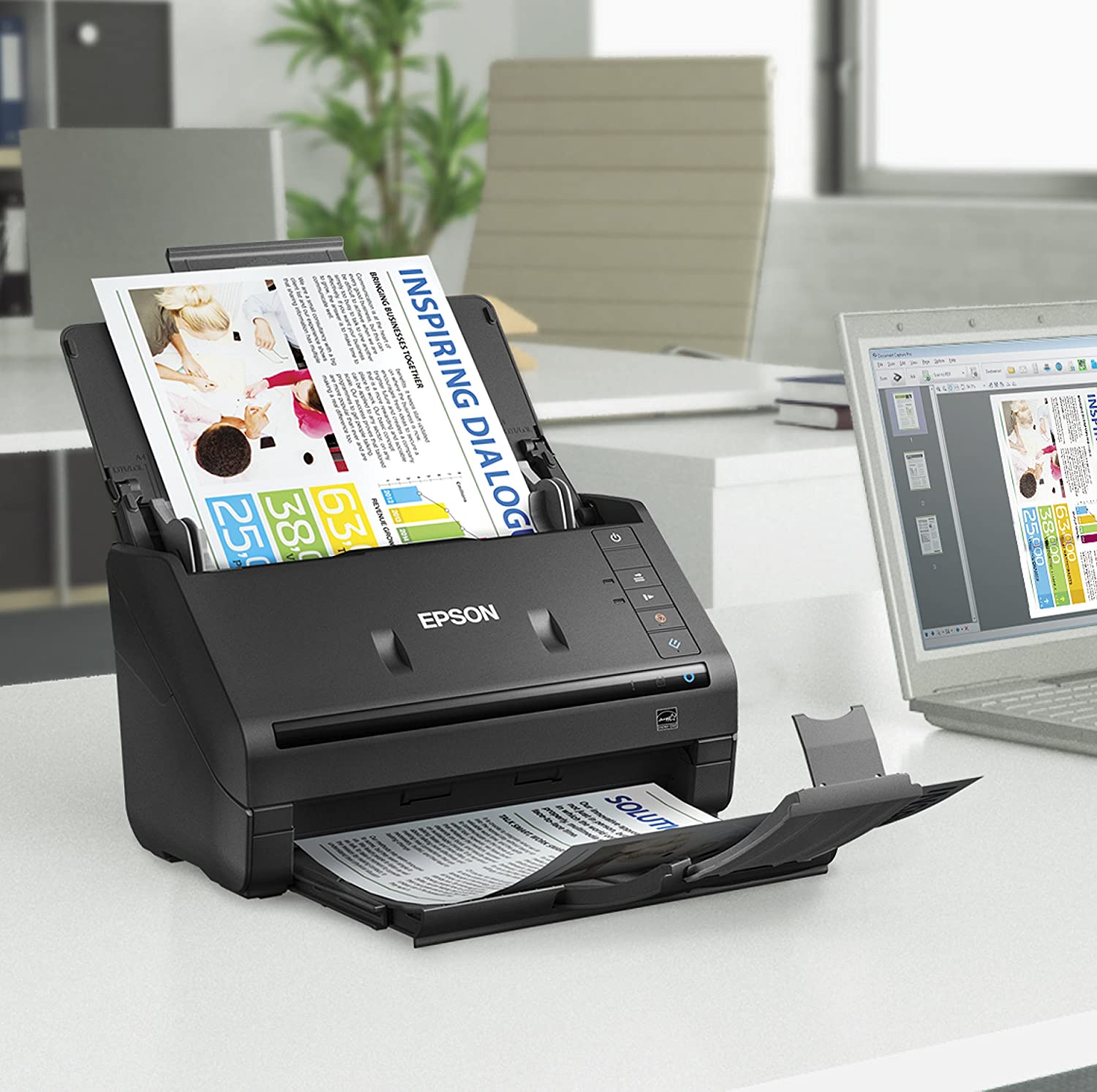 Epson WorkForce ES-400 Color Duplex Document Scanner for PC and Mac, Auto Document Feeder (ADF) Epson WorkForce ES-400 Color Duplex Document Scanner for PC and Mac, Auto Document Feeder (ADF)